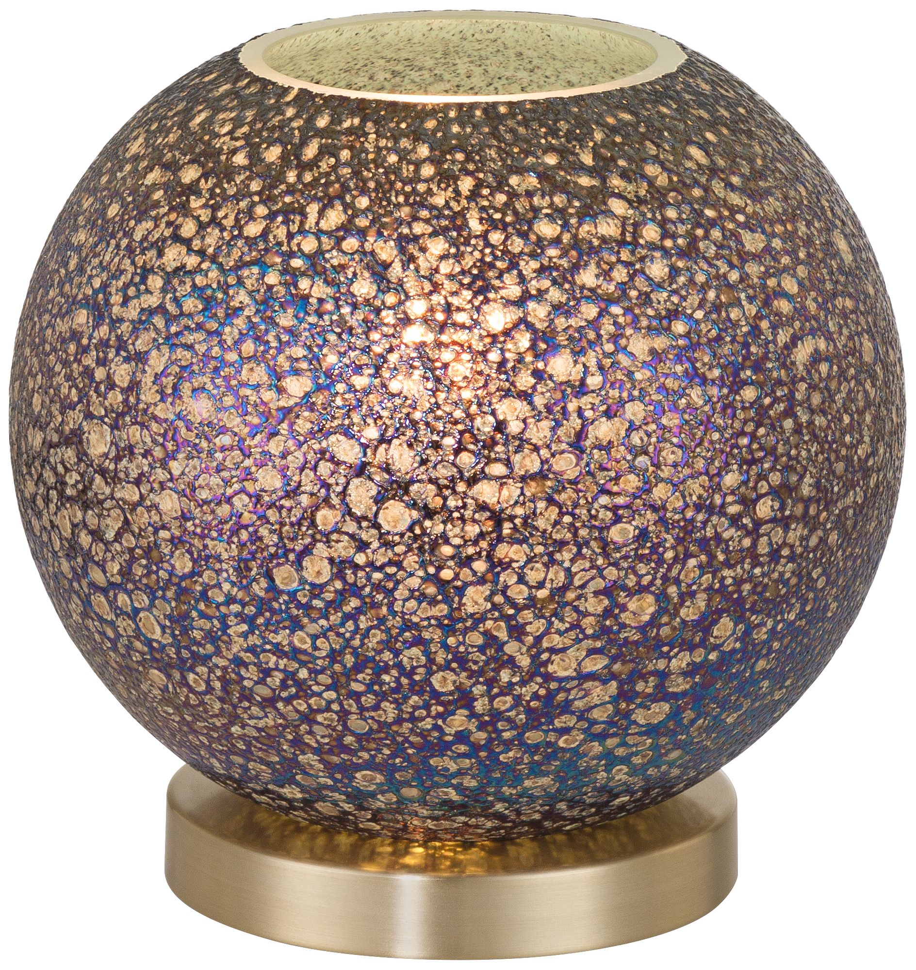 Pia 7 1/2" High Purple Mosaic Glass Globe Accent Lamp in scene