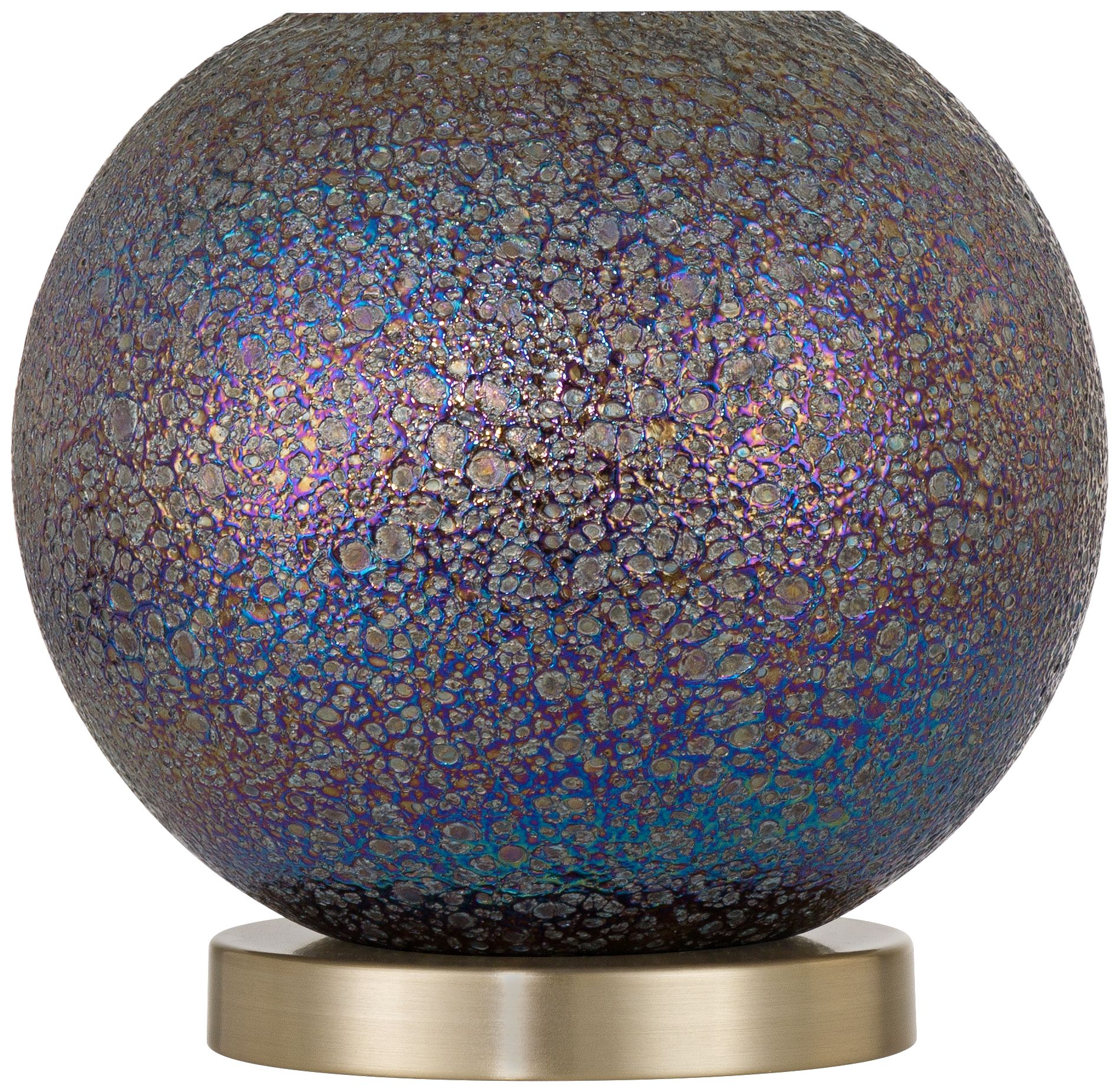 Pia 7 1/2" High Purple Mosaic Glass Globe Accent Lamp in scene