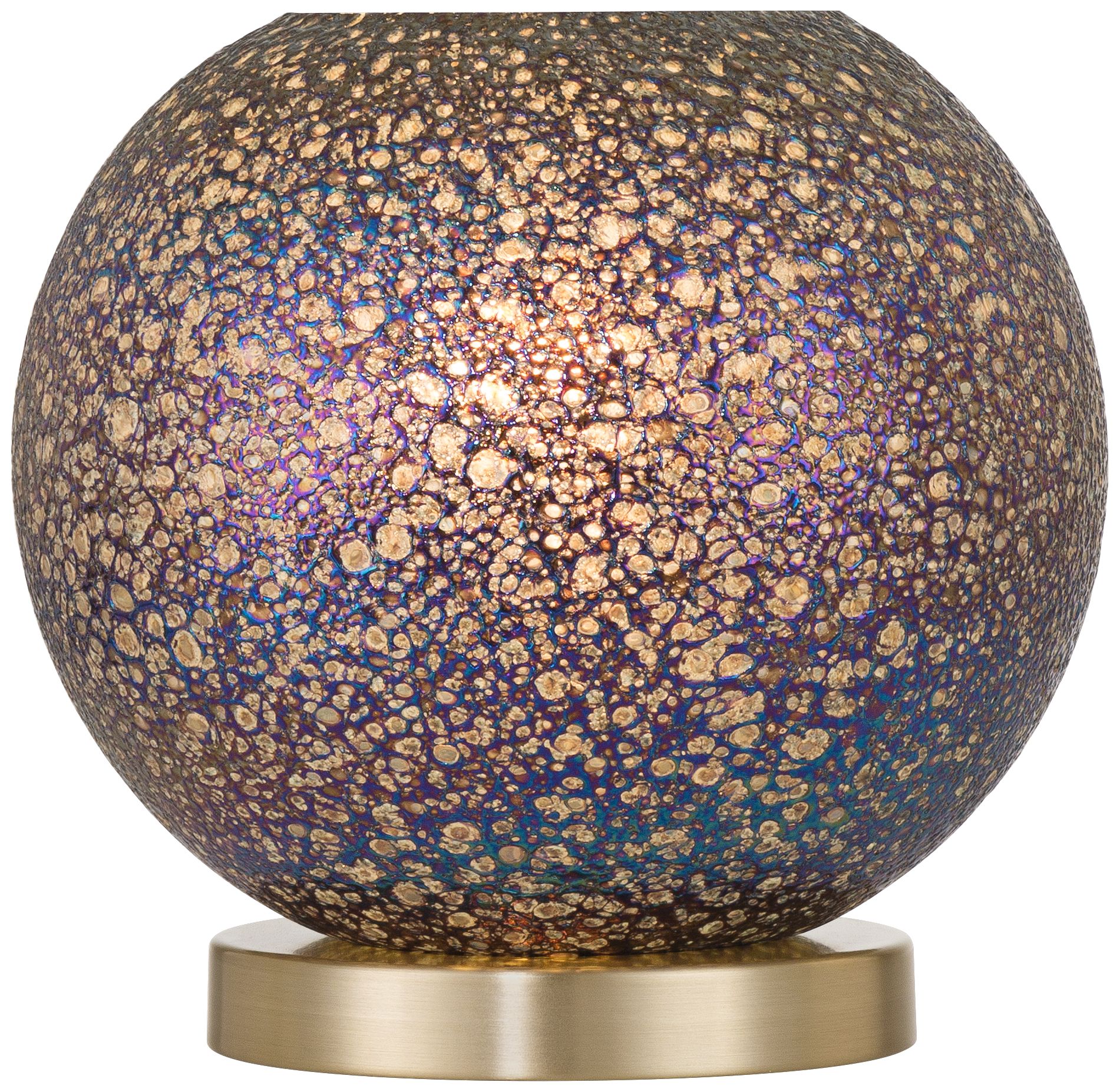 Pia 7 1/2" High Purple Mosaic Glass Globe Accent Lamp