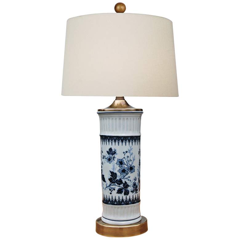 Image 1 Pia Blue and White French Antique Vase Accent Table Lamp