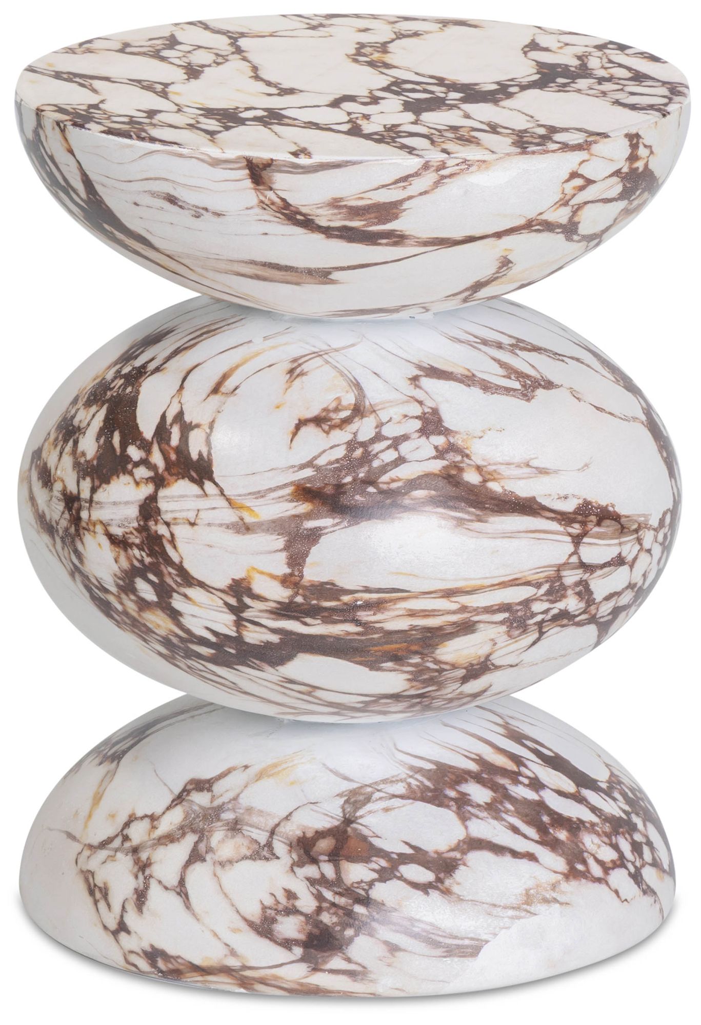 Image 2 Pia Red Faux Marble Indoor/Outdoor Concrete Side Table more views