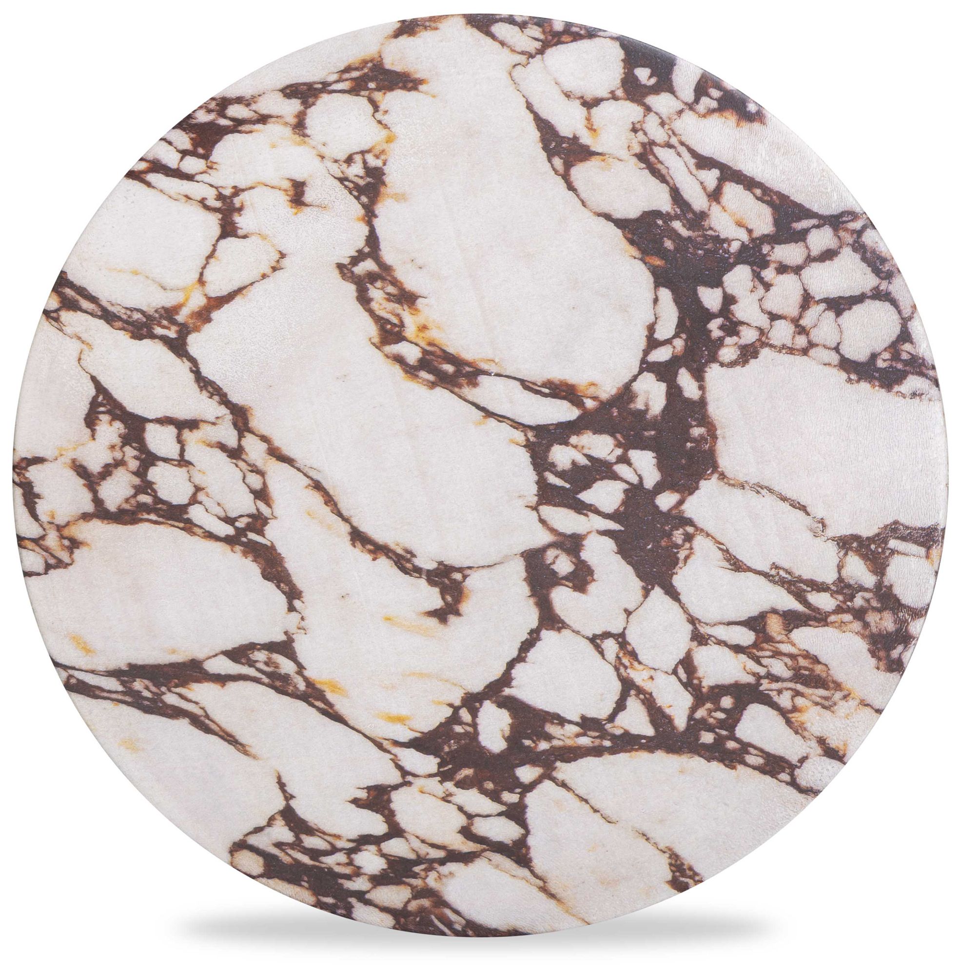 Image 6 Pia Red Faux Marble Indoor/Outdoor Concrete Side Table more views