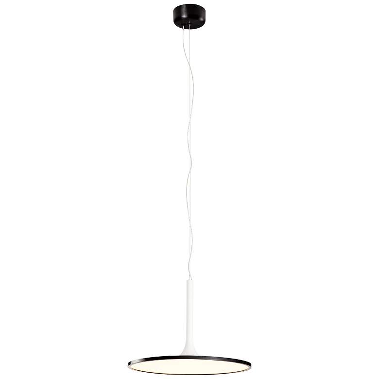 Image 1 Piano 18" Brushed Black/Matte White Pendant