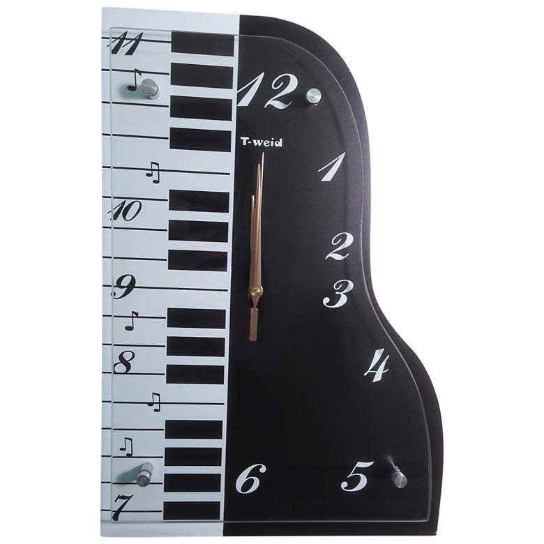 Image 1 Piano Keys 15 1/2 inch Wide Wall Clock