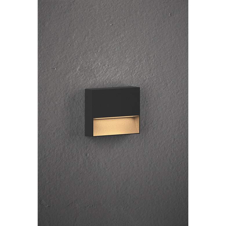 Image 2 Piazza 1 5.5" Wide Anthracite LED Outdoor Step Light more views