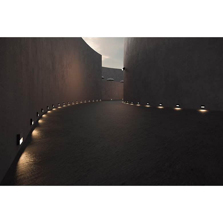 Image 4 Piazza 1 5.5" Wide Anthracite LED Outdoor Step Light more views