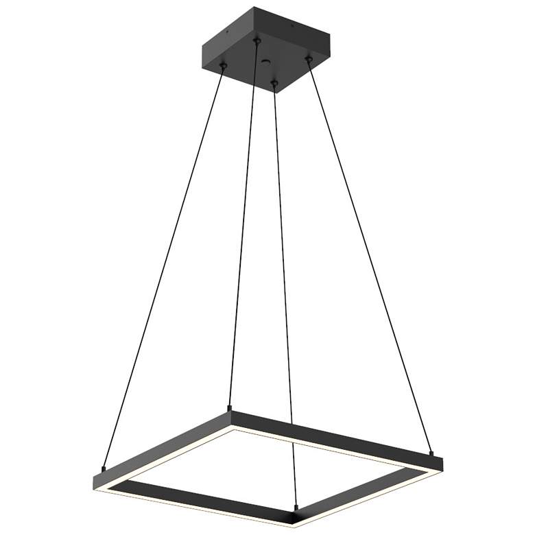 Image 2 Piazza 17 3/4" Wide Black LED Pendant Light