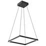 2_Piazza 17 3/4" Wide Black LED Square Pendant Light
