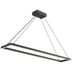 Piazza 47 1/4" Wide Black LED Linear Pendant