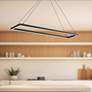 1_Piazza 47 1/4" Wide Black LED Linear Pendant