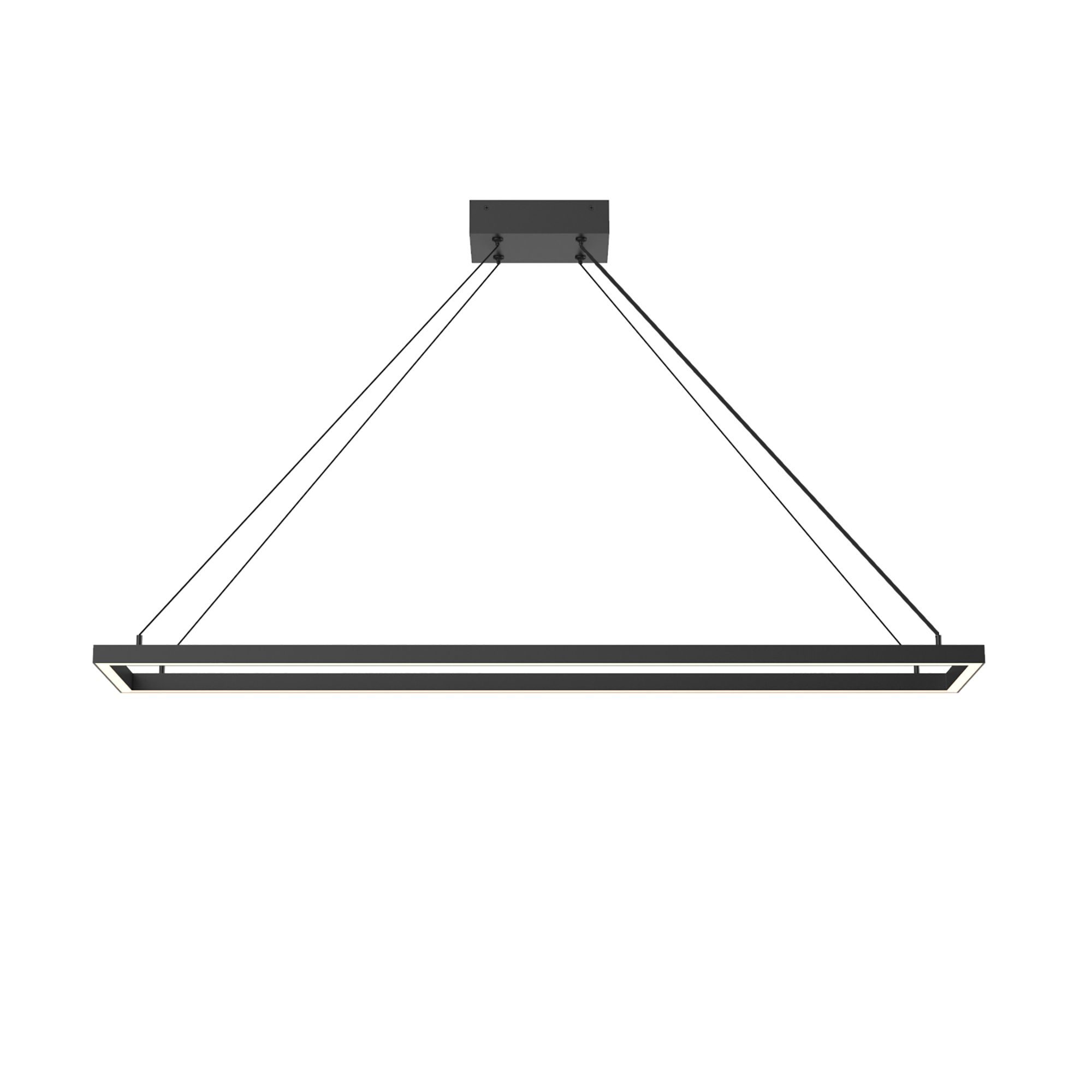 Image 3 Piazza 47 1/4" Wide Black LED Linear Pendant more views