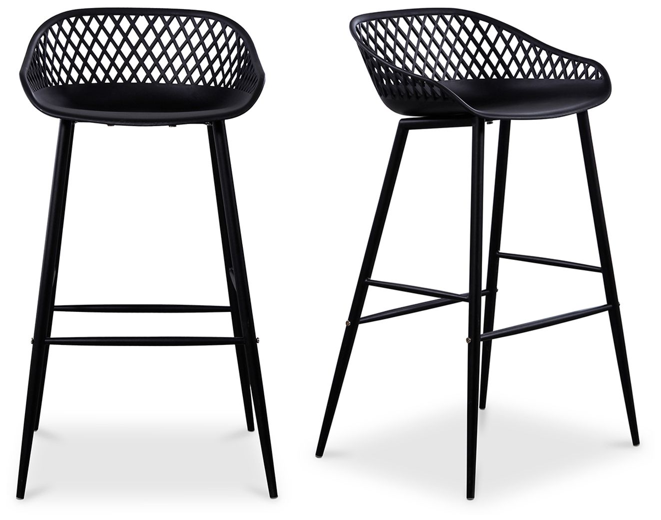 Image 2 Piazza Outdoor Barstool Black - Set Of Two more views