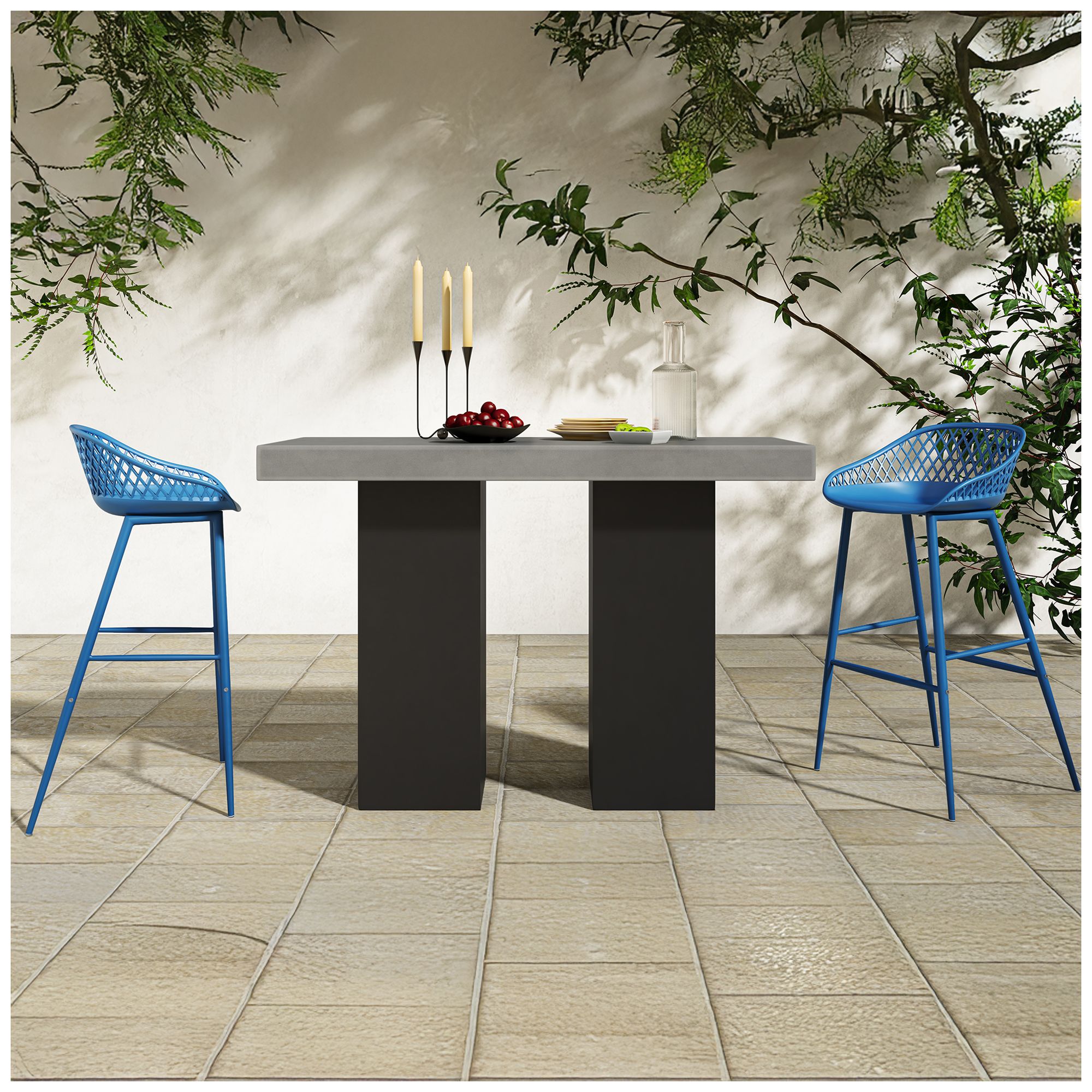 Image 7 Piazza Outdoor Barstool Blue - Set Of Two more views
