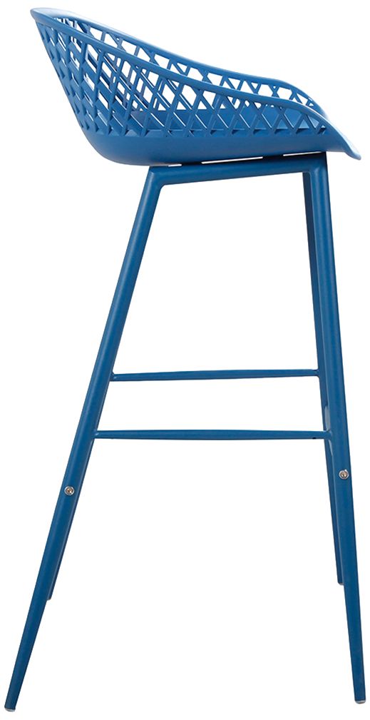 Piazza Outdoor Barstool Blue - Set Of Two