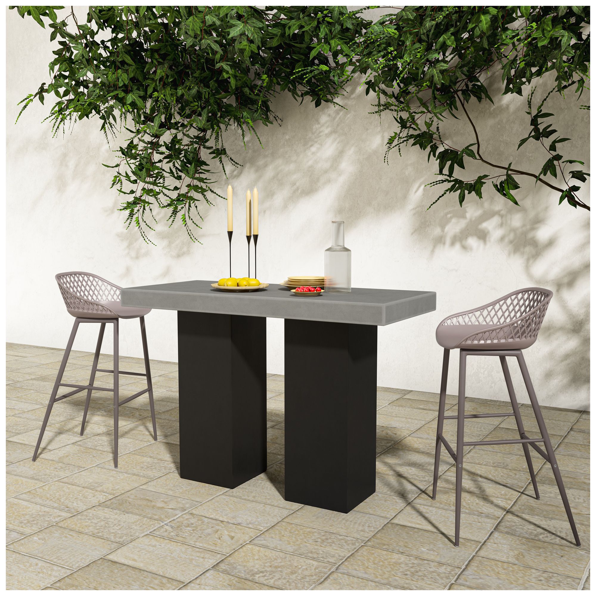 Image 7 Piazza Outdoor Barstool Grey - Set Of Two more views