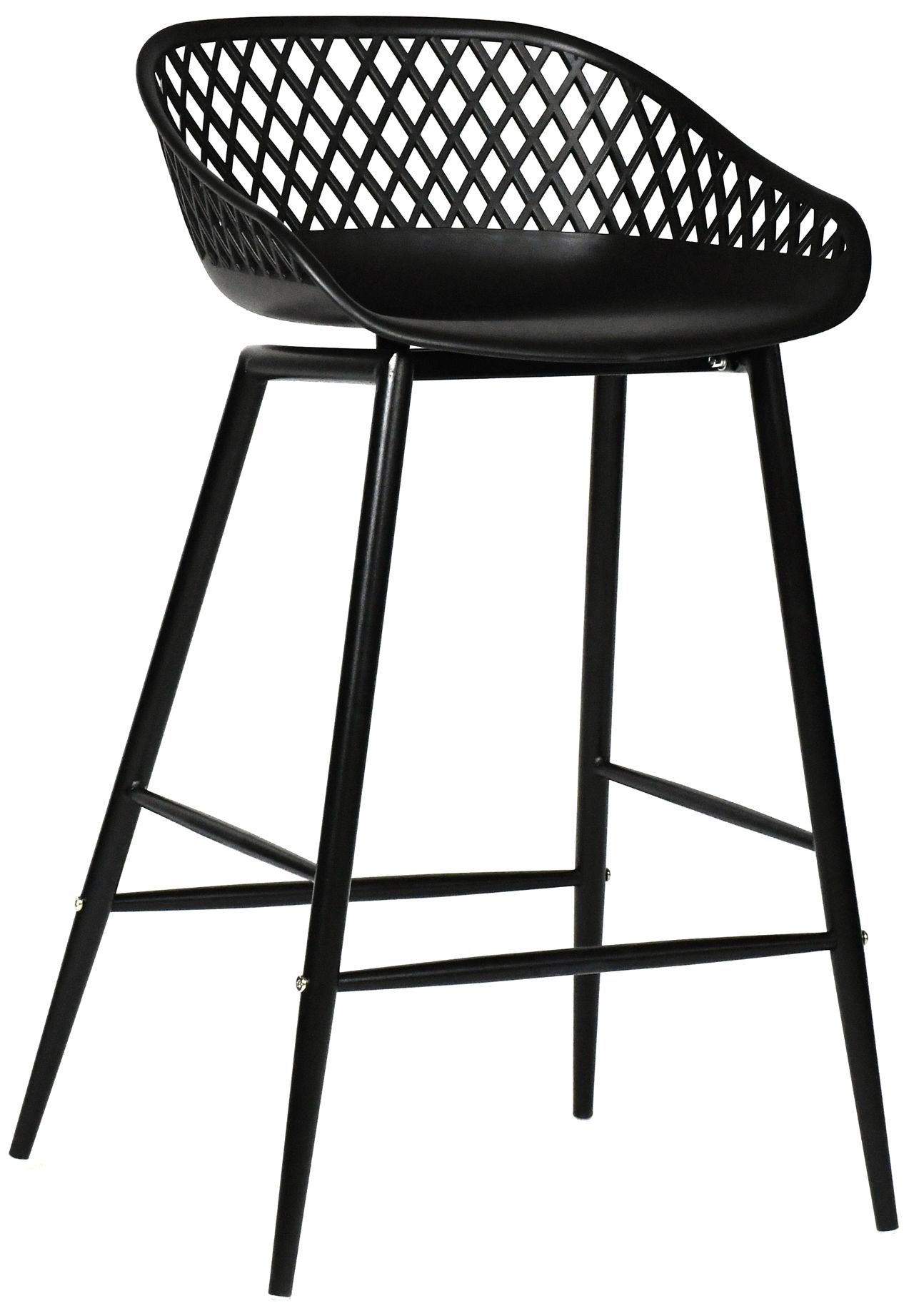 Image 4 Piazza Outdoor Counter Stool Black - Set Of Two more views