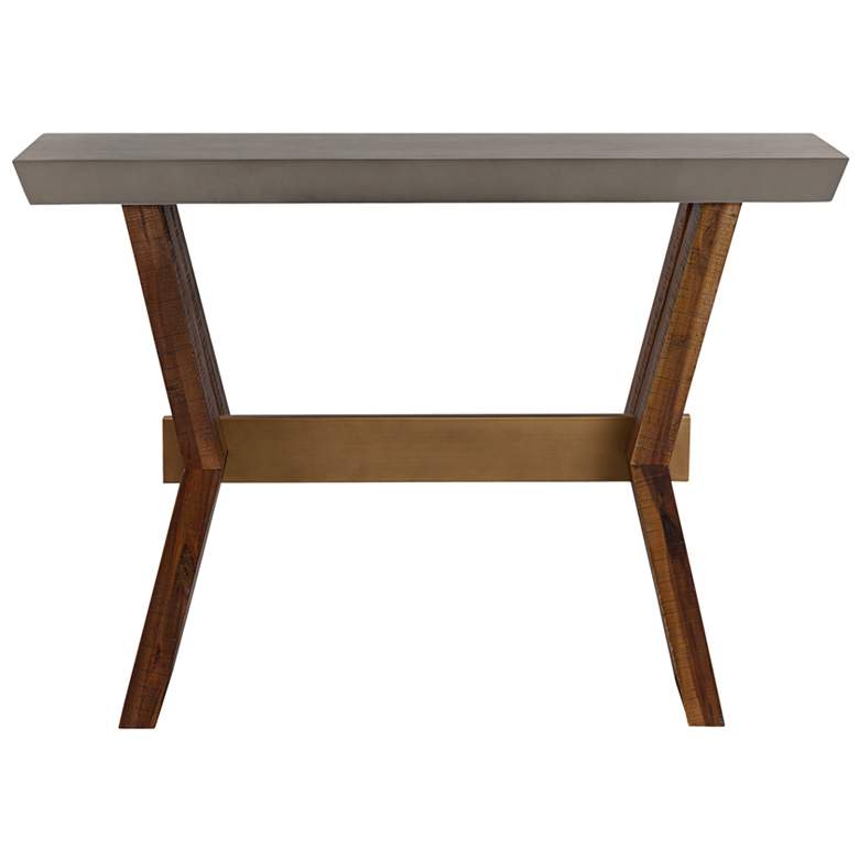 Image 1 Picadilly Rectangle Console Table in Acacia Wood and Concrete