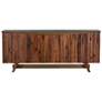 Picadilly Sideboard Buffet with 4 Doors in Acacia Wood and Concrete