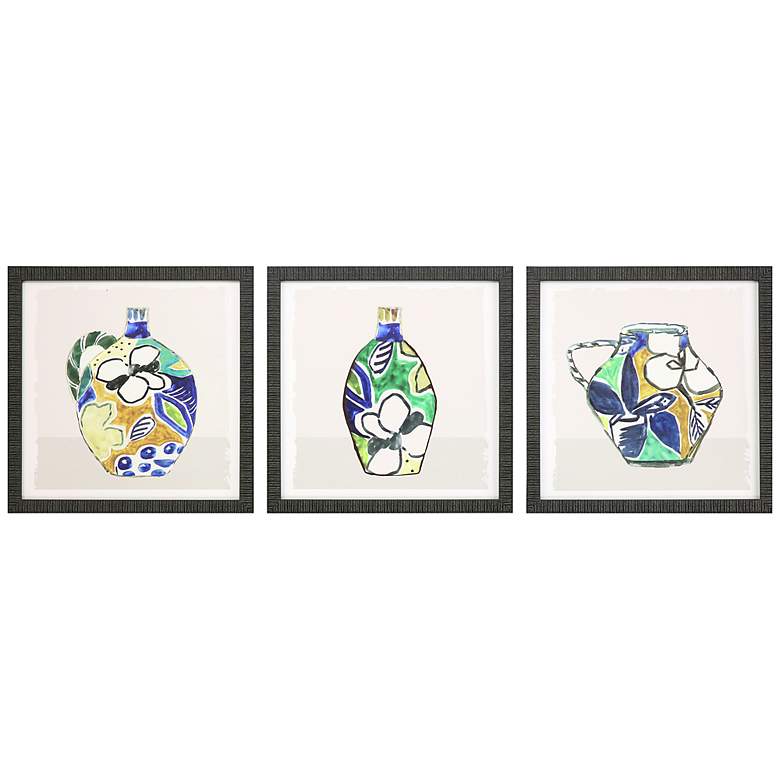 Image 3 Picasso Vase 18" Square 3-Piece Giclee Framed Wall Art Set