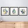 Picasso Vase 18" Square 3-Piece Giclee Framed Wall Art Set in scene