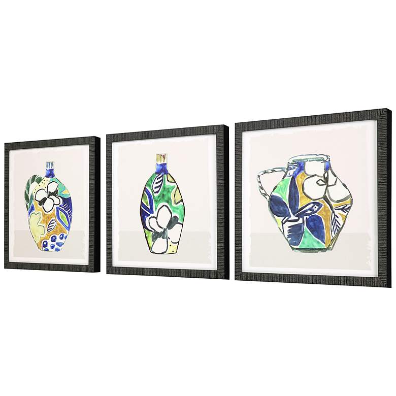 Image 5 Picasso Vase 18" Square 3-Piece Giclee Framed Wall Art Set more views