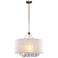 Piccadilly 5-Light Nickel and White 22 1/2"W Pendant Light