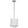 Piccadilly Brushed Nickel and White 9"W Mini Pendant Light