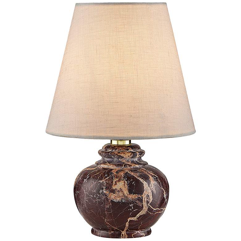 Image 2 Piccolo 9" High Brown Marble Mini Accent Table Lamp