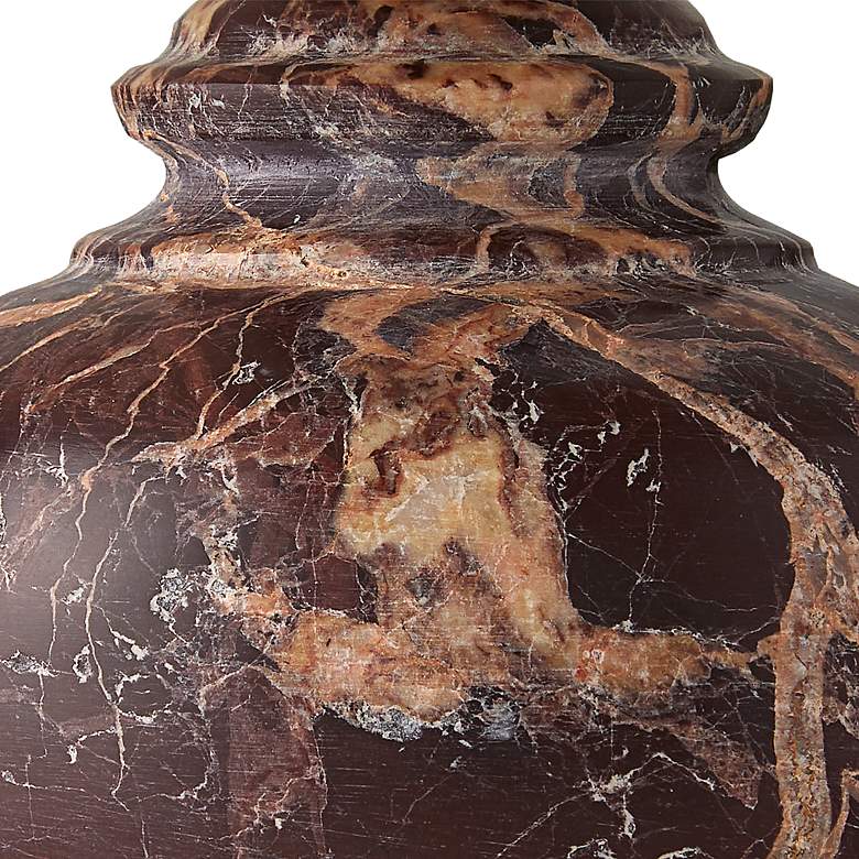 Image 4 Piccolo 9" High Brown Marble Mini Accent Table Lamp more views