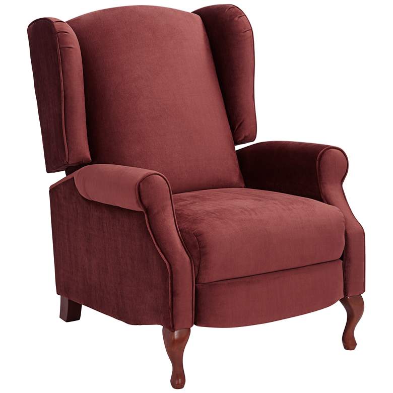 Image 1 Piccolo Marsala Red Pushback Recliner Chair