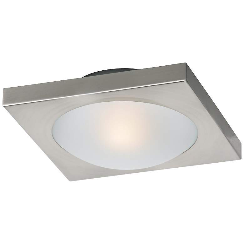 Image 1 Piccolo Nickel Square 7 1/2 inch Wide Ceiling Light
