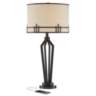Picket Oil-Rubbed Bronze Modern Industrial Table Lamp with USB Port