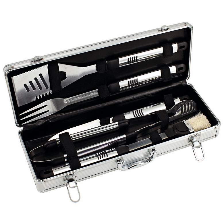 Image 1 Picnic Time Fiero BBQ Tool Set and Case