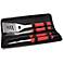 Picnic Time Metro Red BBQ Tool Set and Tote