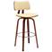 Pico 30" Cream Faux Leather Swivel Bar Stool