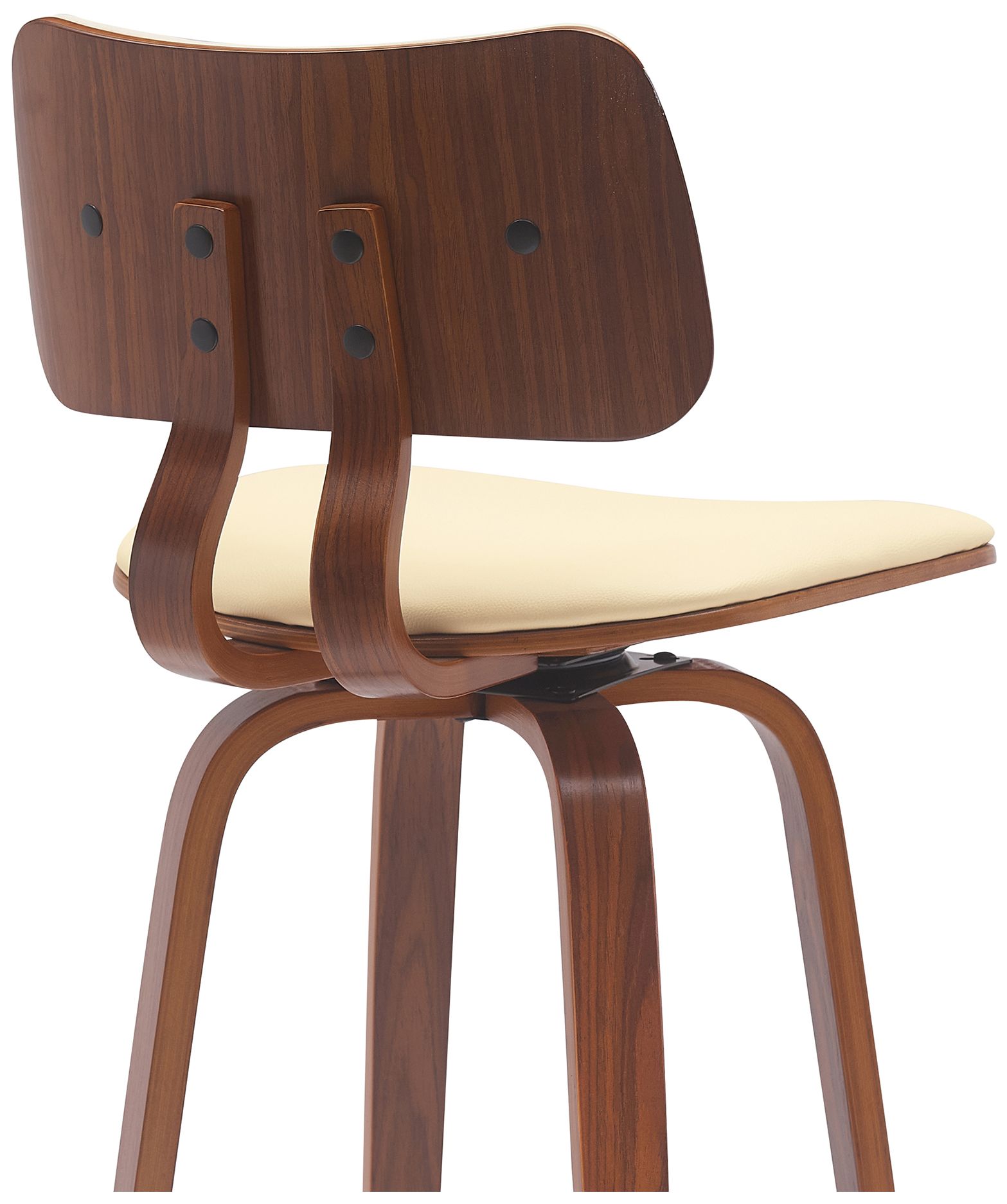 Image 6 Pico 30" Cream Faux Leather Swivel Bar Stool more views