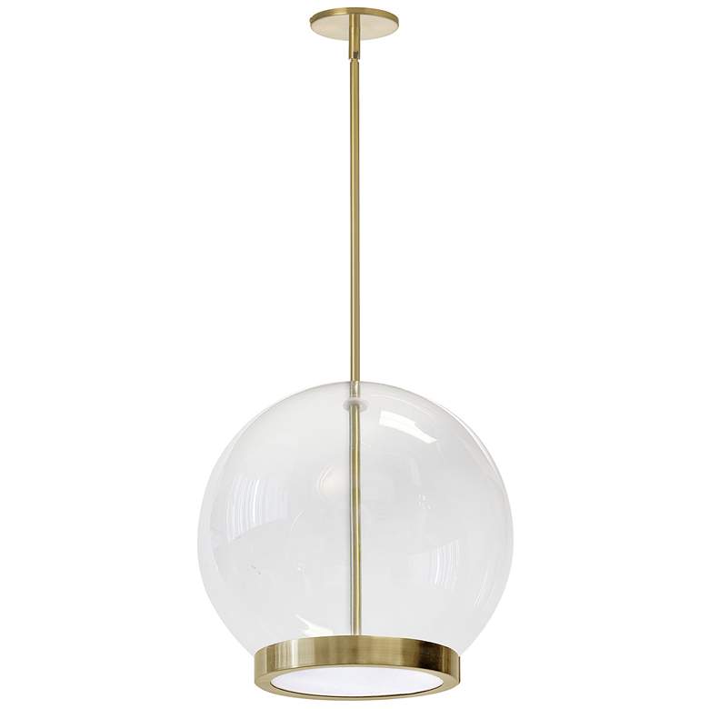 Image 1 Picotas 12 inch Wide Aged Brass 15W LED Pendant