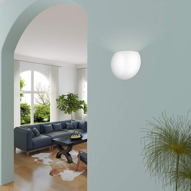 Image 6 Piedmont 1 9.8" Wide Shiny White Modern Wall Sconce more views