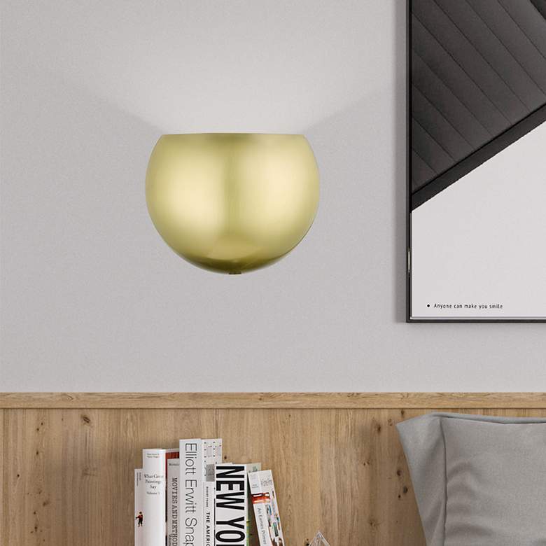 Image 1 Piedmont 1 Light Satin Brass Wall Sconce