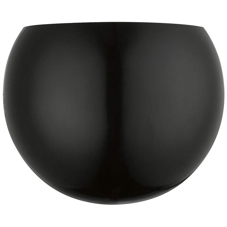 Image 1 Piedmont 1 Light Shiny Black Wall Sconce