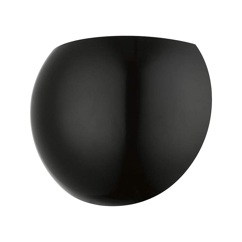 Image 3 Piedmont 1 Light Shiny Black Wall Sconce more views