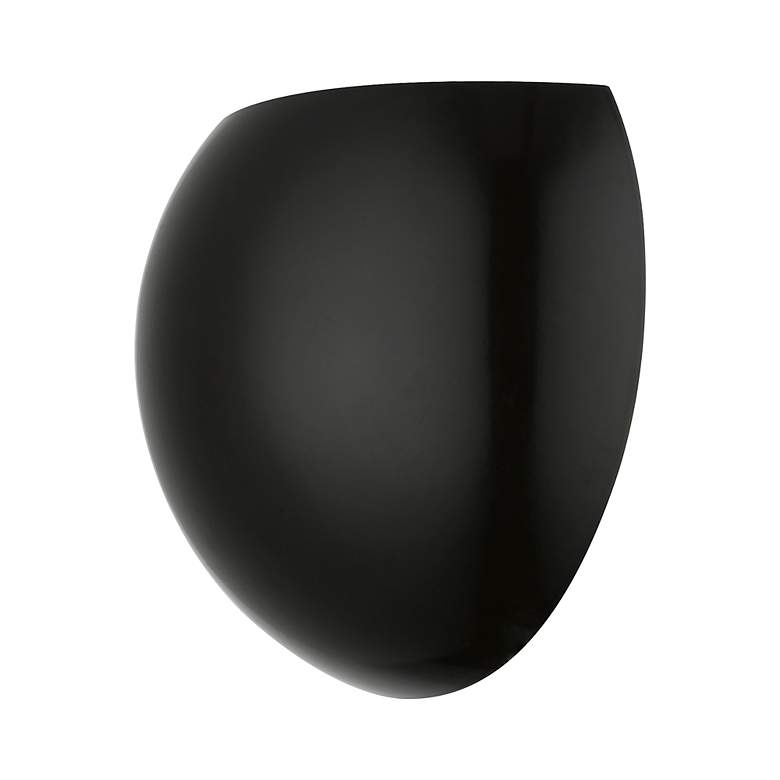Image 4 Piedmont 1 Light Shiny Black Wall Sconce more views