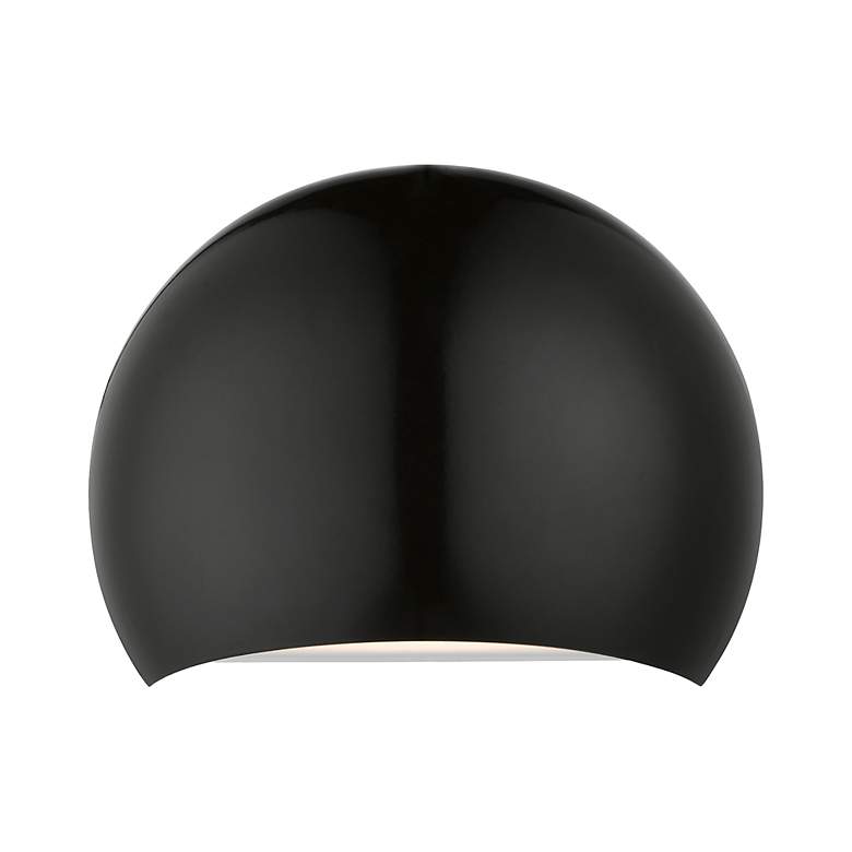 Image 5 Piedmont 1 Light Shiny Black Wall Sconce more views