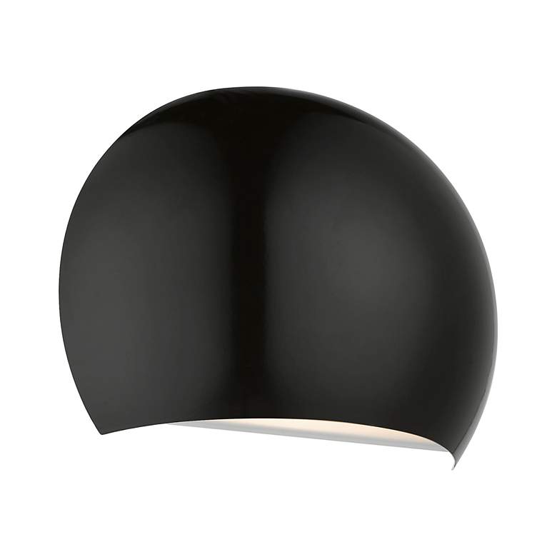 Image 6 Piedmont 1 Light Shiny Black Wall Sconce more views