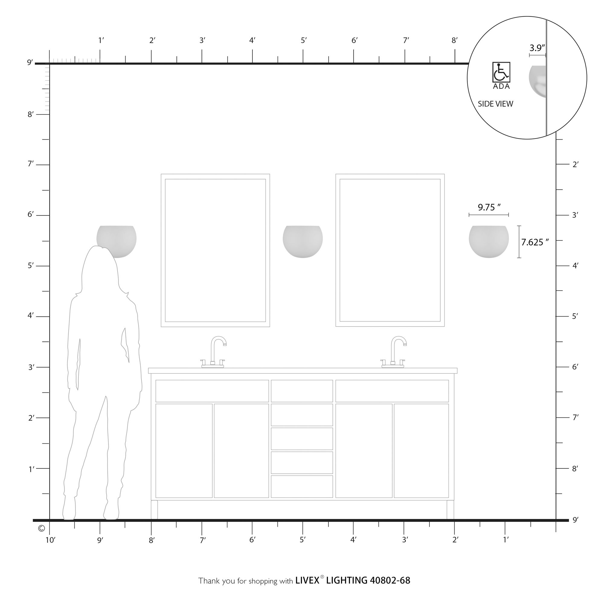 Piedmont 1 Light Shiny Black Wall Sconce
