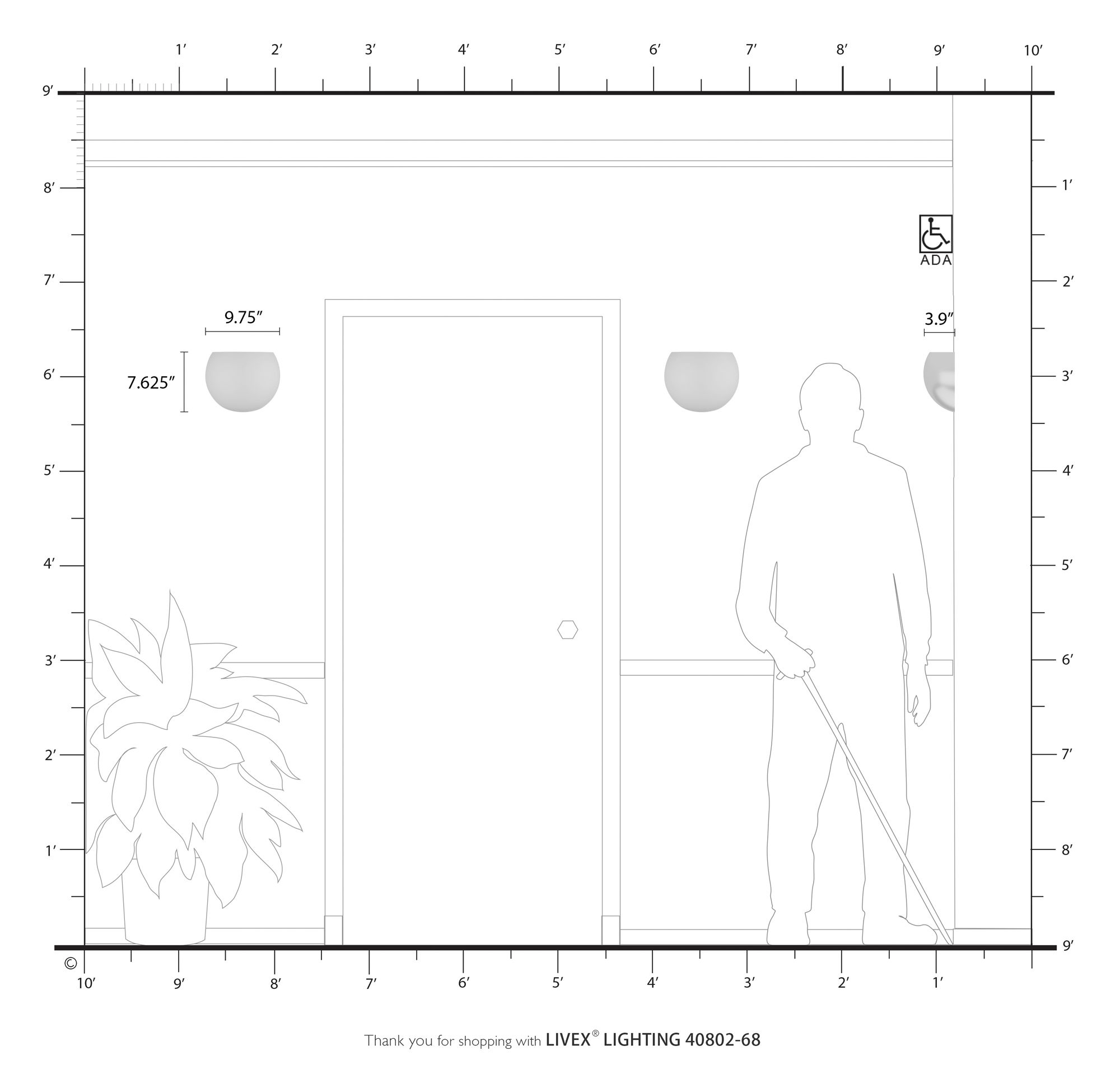 Piedmont 1 Light Shiny Black Wall Sconce