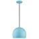 Piedmont 10" Wide Shiny Baby Blue Dome Mini Pendant