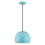 5_Piedmont 10" Wide Shiny Baby Blue Dome Mini Pendant more views