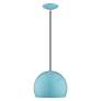 6_Piedmont 10" Wide Shiny Baby Blue Dome Mini Pendant more views