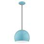 7_Piedmont 10" Wide Shiny Baby Blue Dome Mini Pendant more views